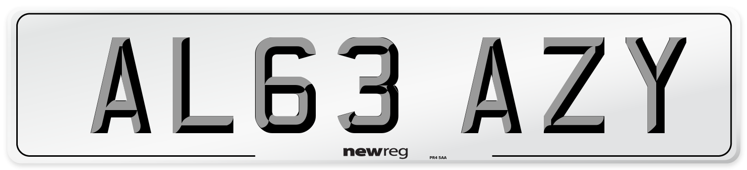 AL63 AZY Number Plate from New Reg